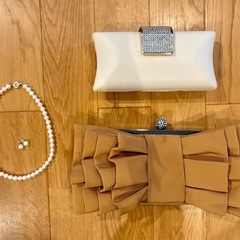 新品未使用★結婚式 フォーマル パーティー　バッグ&アクセサリー...