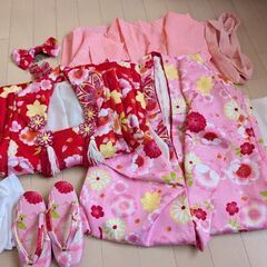 3歳用　七五三　簡単お着物セット