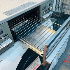 【武蔵小山店】ノーリツ　NORITZ 
2口ガスコンロ　グリル付き　都市ガス用　NLW2261TQ2SGR 2016年製　検) ガステーブル　料理 センサー付き　一人暮らし　家電　調理　の画像