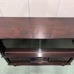 木製 サイドボード 飾り棚 収納棚 食器棚 幅120cm×奥行38cm×高さ96cm