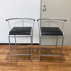 パイプ椅子（2脚セット）【町田市再生家具】　250481