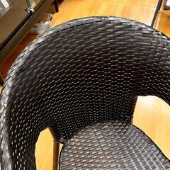 【リサイクル市場エコ伊川谷】ガーデンチェア 人工ラタン ガーデンファニチャー 椅子【取りに来られる方限定】の画像