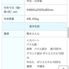 布団・快眠グッズ　敷布団『極』 JBA2500 モリリン　の画像