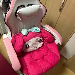 ゲーミングチェア 白×ピンク オマケマイメロ