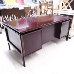 木製両袖デスク　カリモク　リユース品　値下げしました！　価格　35,750円の画像