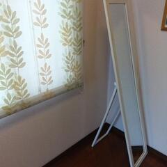 美品　ホワイト姿見鏡の画像