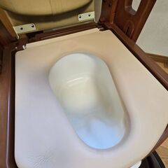 ポータブルトイレ　はねあげ　ソフト便座の画像