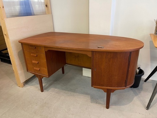 定価35万 ヴィンテージ 北欧家具 チーク材 キドニーデスク