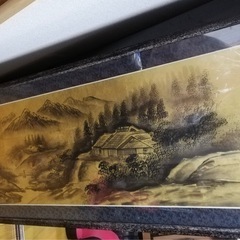 160万円以上 金箔屏風 +掛け軸セット　175×180 保管品の画像