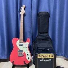 エレキギター　バッカス　マーシャルアンプ付き