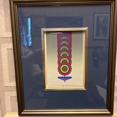 早野忍 版画『独楽 D』額装・サイン入り アート作品（現代美術）