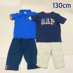 【まとめ】Tシャツ、ポロシャツ、ハーフパンツ　セット（130cm）