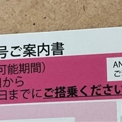 ANA株主優待券