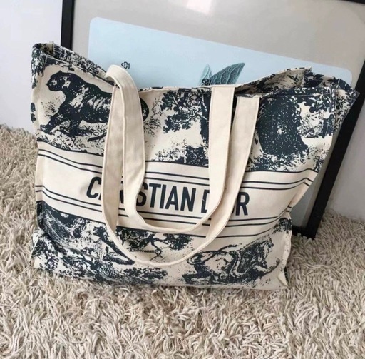 Dior ネイビー　ノベルティ手持ちバッグ｛非売品｝ 新品 ディオール ノベルティ ポーチ バッグ ダブルジップ ミニ