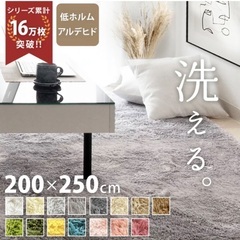 rugoo ストーングレー ラグ 200×250cm 洗える