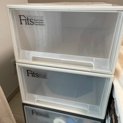 Fits 衣装ケース　ホワイト2個セット