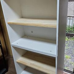 （お取引決定）収納力高め　白くてオシャレ　シェルフ　差し上げますの画像
