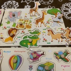 木のパズル4種セット【中古】の画像