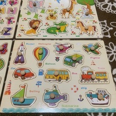 木のパズル4種セット【中古】の画像