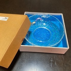 【新品未使用】ヒロタガラス　三彩　Vitre ラスターグラス　オーロラガラス　サラダボウル　フルーツ皿　大鉢の画像