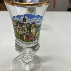☆値下げ☆A2505-481　ドイツ土産 シェリーグラス 2個セットバラ売り不可　 直径約4.5cm 汚れ有りの画像