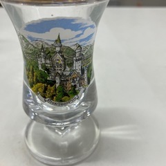 ☆値下げ☆A2505-481　ドイツ土産 シェリーグラス 2個セットバラ売り不可　 直径約4.5cm 汚れ有りの画像