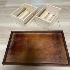 結婚式備品 おぼん、木箱