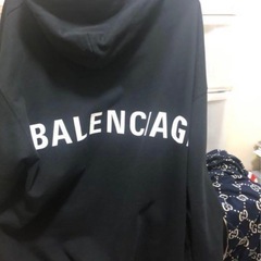 正規品BALENCIAGA バックロゴプリント パーカー (k) ひたち野うしくの  
