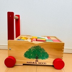 【木のおもちゃ3点セット】BRIO/ジャノー含む 手押し車・積み木・楽器セット（訳あり）の画像