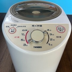ツインバード コンパクト精米器 ホワイト MR-E500