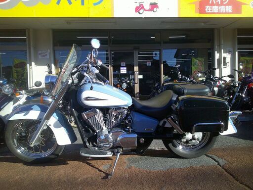 NO.5305　ホンダ　シャドウ４００クラシック　ＦＩ車　水冷４サイクルＶツインエンジン　パニアケース付　スカイブルー／ホワイト　☆彡 slide_DSCF0093.jpg