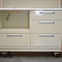 ≪zyt2159ジ限≫ nitori/ニトリ 食器棚 キッチンボード フーガ 幅120cm ホワイト 2010年製造 中古家具/宮城県仙台市 70509-13の画像