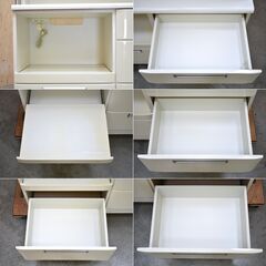 ≪zyt2159ジ限≫ nitori/ニトリ 食器棚 キッチンボード フーガ 幅120cm ホワイト 2010年製造 中古家具/宮城県仙台市 70509-13の画像