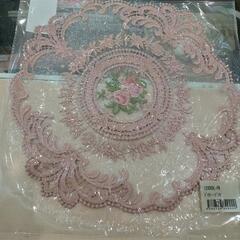 ★  新品❗ドイリー  ピンクベージュ  レース  円形  サー...