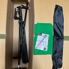 新品未使用 撮影用背景布 緑 白 グリーンバック　リバージブル ...