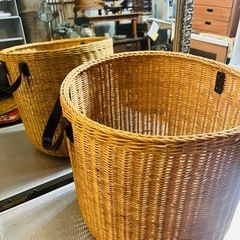 【武蔵小山店】 ラタン バスケット かご 籐かご 特大 収納 丸...
