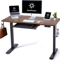 電動昇降デスクとセミダブルすこのベット新品の画像