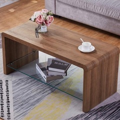 センターテーブル ガラス棚付きの画像