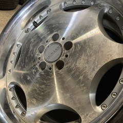 ドリケツ ドリフト　超希少廃盤品　VIPカー 旧車　深リム AME SHALLEN 19インチ 9.5J+38 5H 114.3PCD 2本 リア履き BS 265/30R19の画像