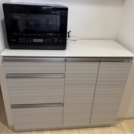 【✨美品✨】キッチンカウンター 110cm幅 木製 ホワイト