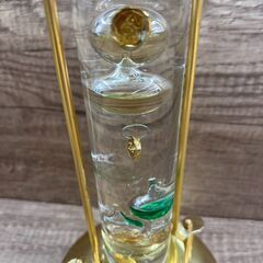 【レガストック川崎本店】高島屋 ガリレオ・サーモメーター ガリレオ湿度計 ガラス製 オブジェ 置物の画像