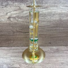 【レガストック川崎本店】高島屋 ガリレオ・サーモメーター ガリレオ湿度計 ガラス製 オブジェ 置物の画像