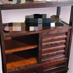 【送料込み】清掃後値上げ予定　北海道民芸家具 茶タンス 茶棚 飾り棚 和モダン 送料込み】清掃後値上げ予定 北海道民芸家具 茶タンス 茶棚 飾り棚 和