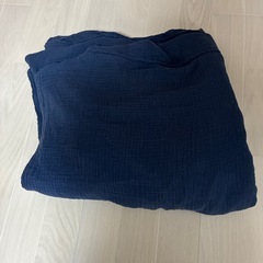 無印良品　掛け布団カバー　ダブルサイズ　ネイビー