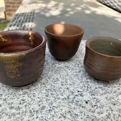 備前焼　ぐい吞み　お猪口　作家のサインあり　１個当たりの価格になります