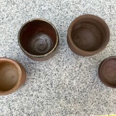 53：備前焼　ぐい吞み　お猪口　作家サイン有　１個当たりの価格になりますの画像