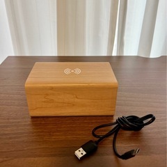 値下げ【Electime】マルチスピーカー　目覚まし時計　ワイヤレス充電器の画像