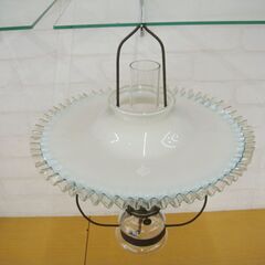 ヴィンテージ品 アンティーク 吊りランプ オイルランプ 透明ガラス ランプ