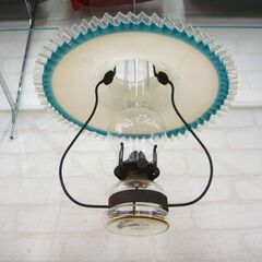 ヴィンテージ品 アンティーク 吊りランプ オイルランプ 透明ガラス ランプ