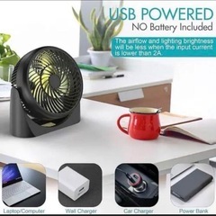 扇風機 デスクトップファン サーキュレーター 光る  リモコン付き 　卸ます　転売　アマゾン引き上げ商品　倒産品　仕入れ 副業　卸ます　転売　アマゾン引き上げ商品　卸し　問屋　倒産品　転売OK　ネット商材　アマゾン　商品　景品　コンペ　二次会　ビンゴの画像